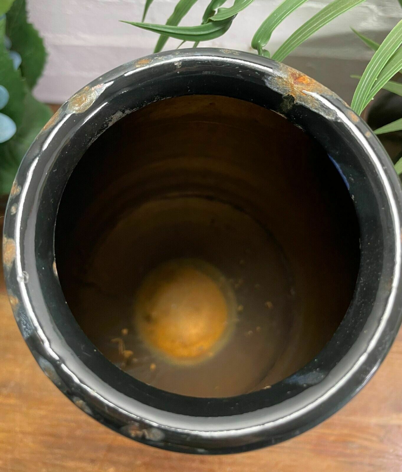 Large Vintage Hungarian Retro Mid Century Enamel Vase photo for sale