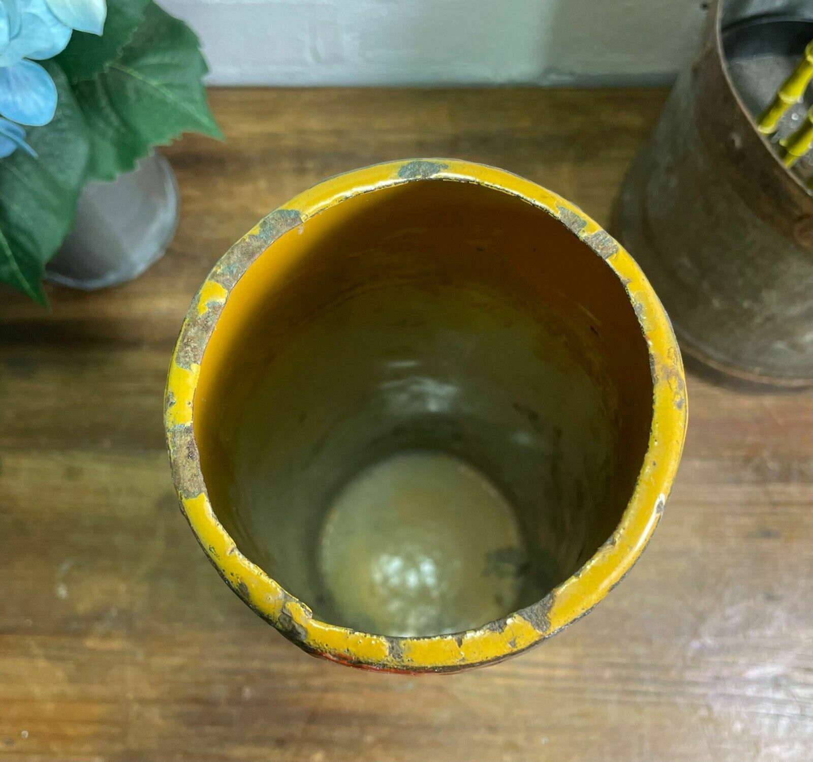 Large Vintage Hungarian Retro Mid Century Enamel Vase photo vinterior