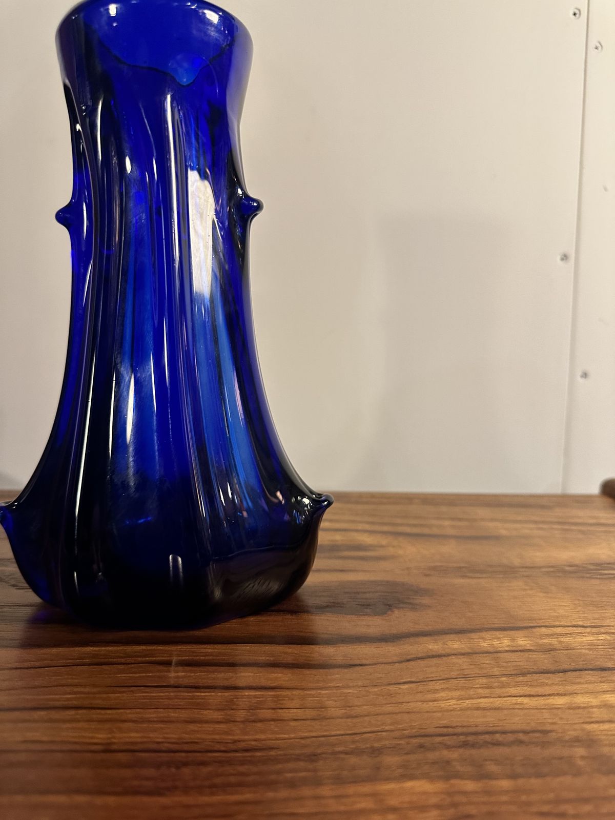 Original Italian Hand Blown Azure Blue Murano Glass, 1960s photo for sale