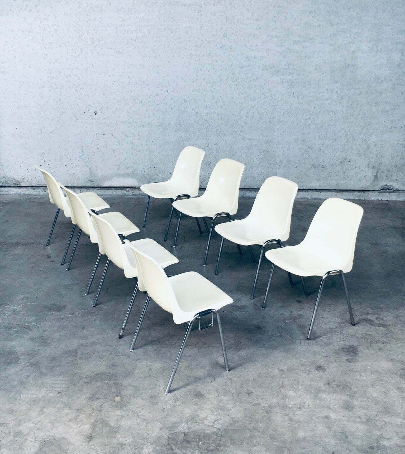 photo vinterior "Orly" Stapelstoelen Van Bruno Pollak Voor Sulo, Duitsland 1979