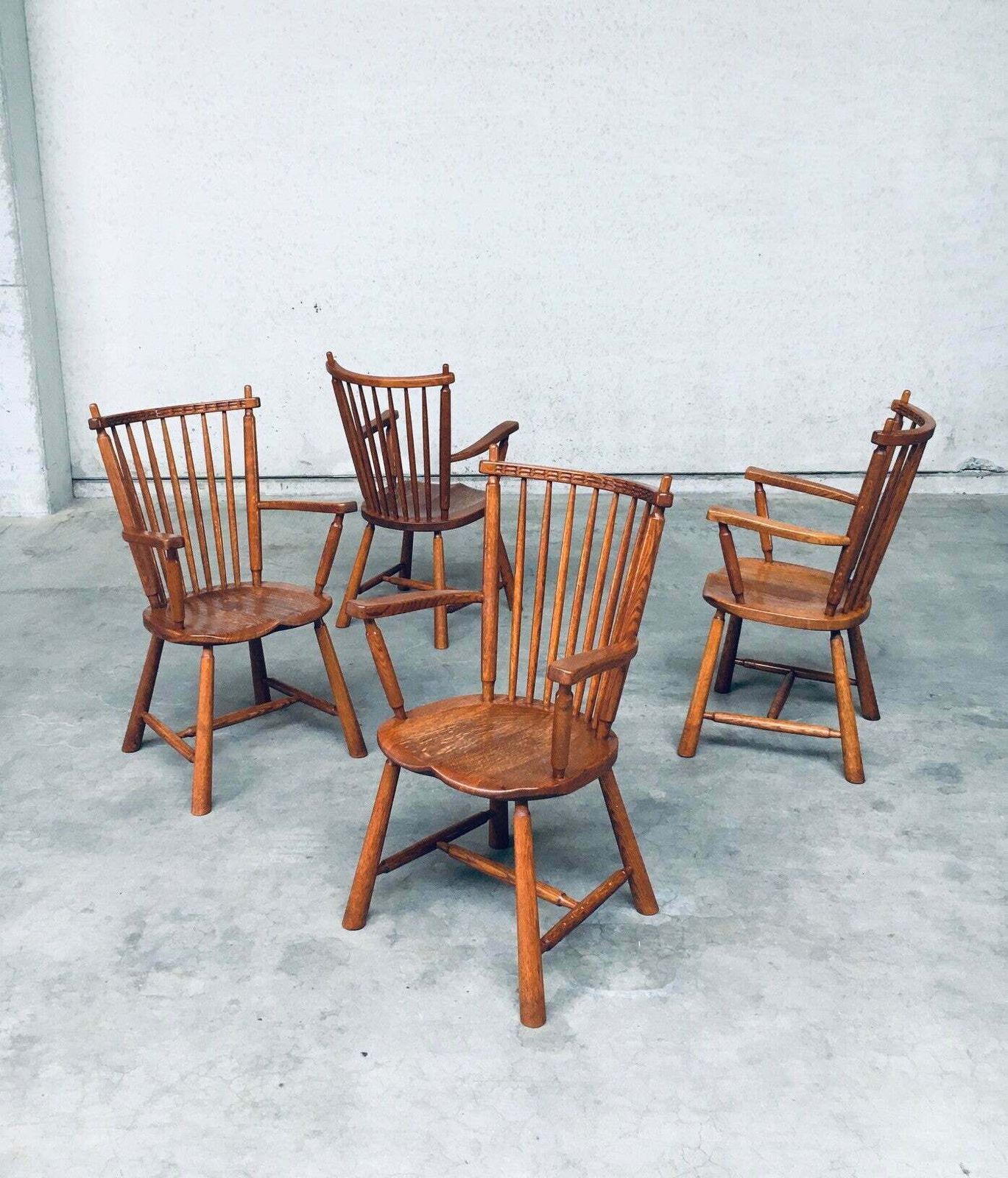 Dutch Design Oak Arm Chair Set By De Ster Gelderland, Netherlands 1960's photo furniture
