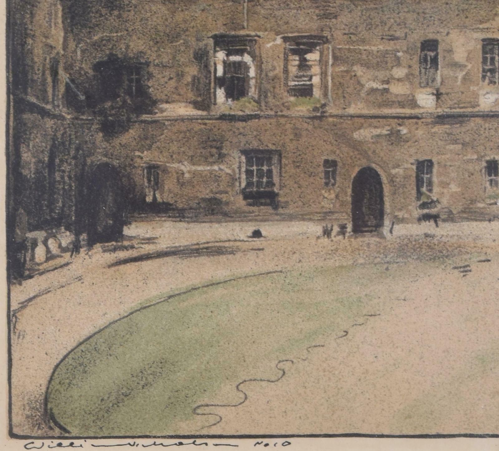 William Nicholson New College, Oxford Lithograph By William Nicholson 1902   1904 photo vinterior