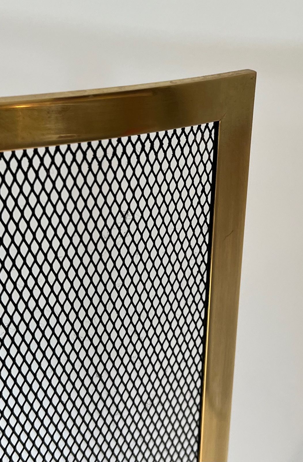 photo for sale Curved Brass Firewall And Wire Mesh
