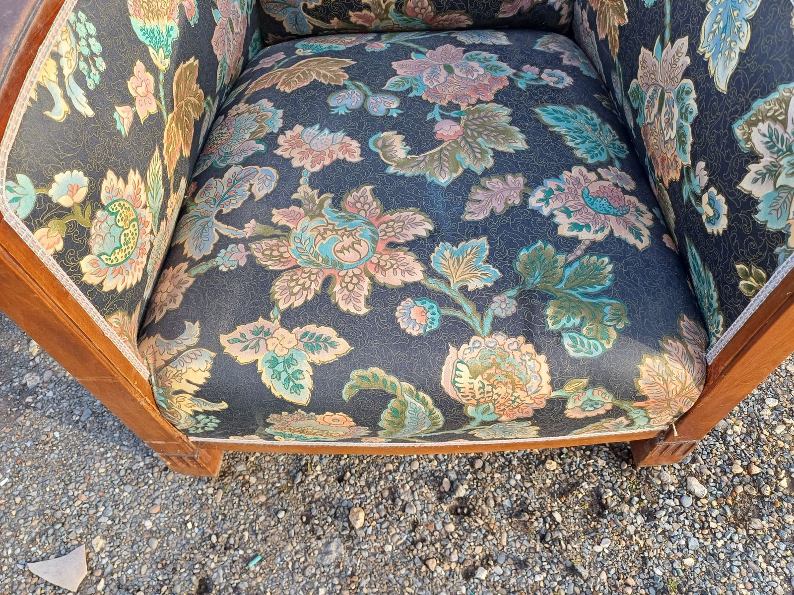 Art Deco Walnut Armchair, 1940s photo Furniture