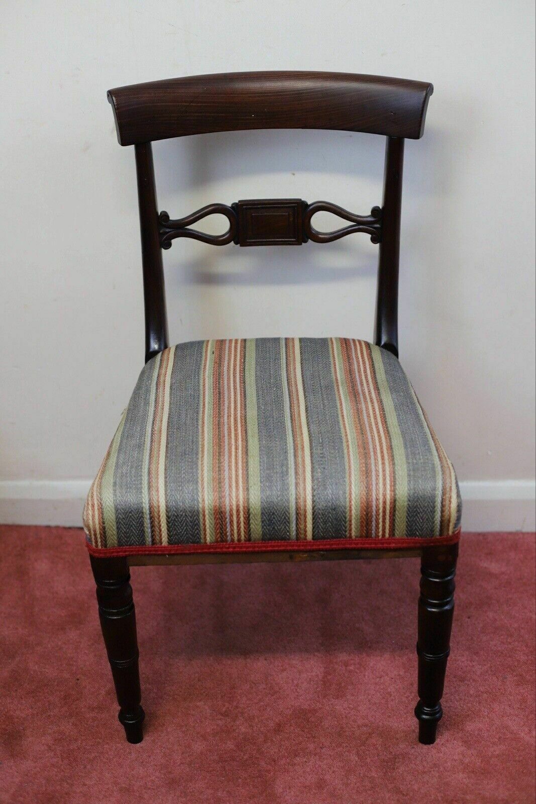 Lovely Set Of Five Victorian Mahogany Bar Back Dining Chairs photo vintage