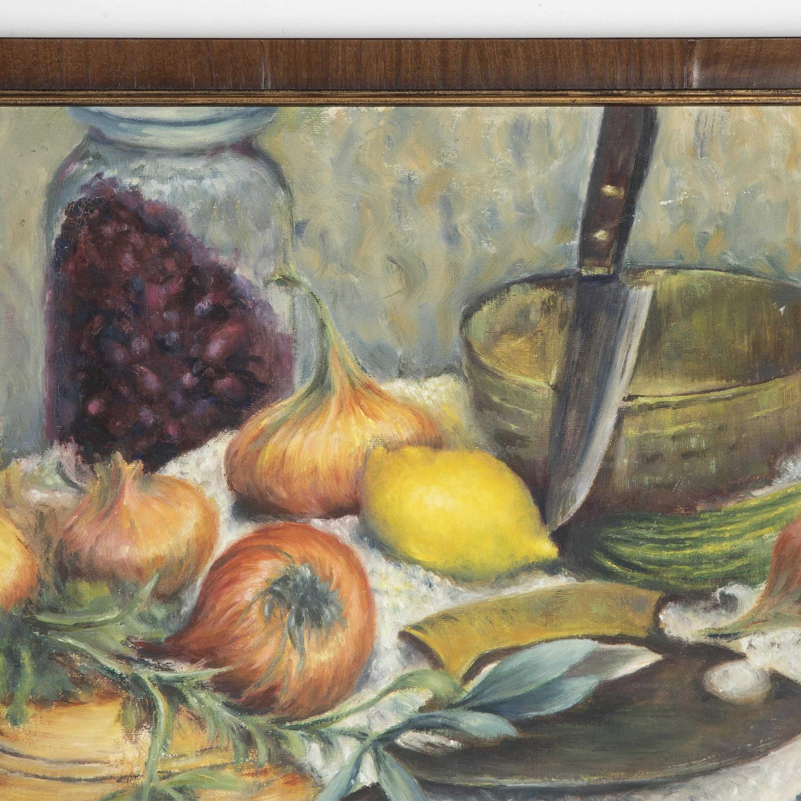20th Century Oil On Board Still Life Painting photo Art
