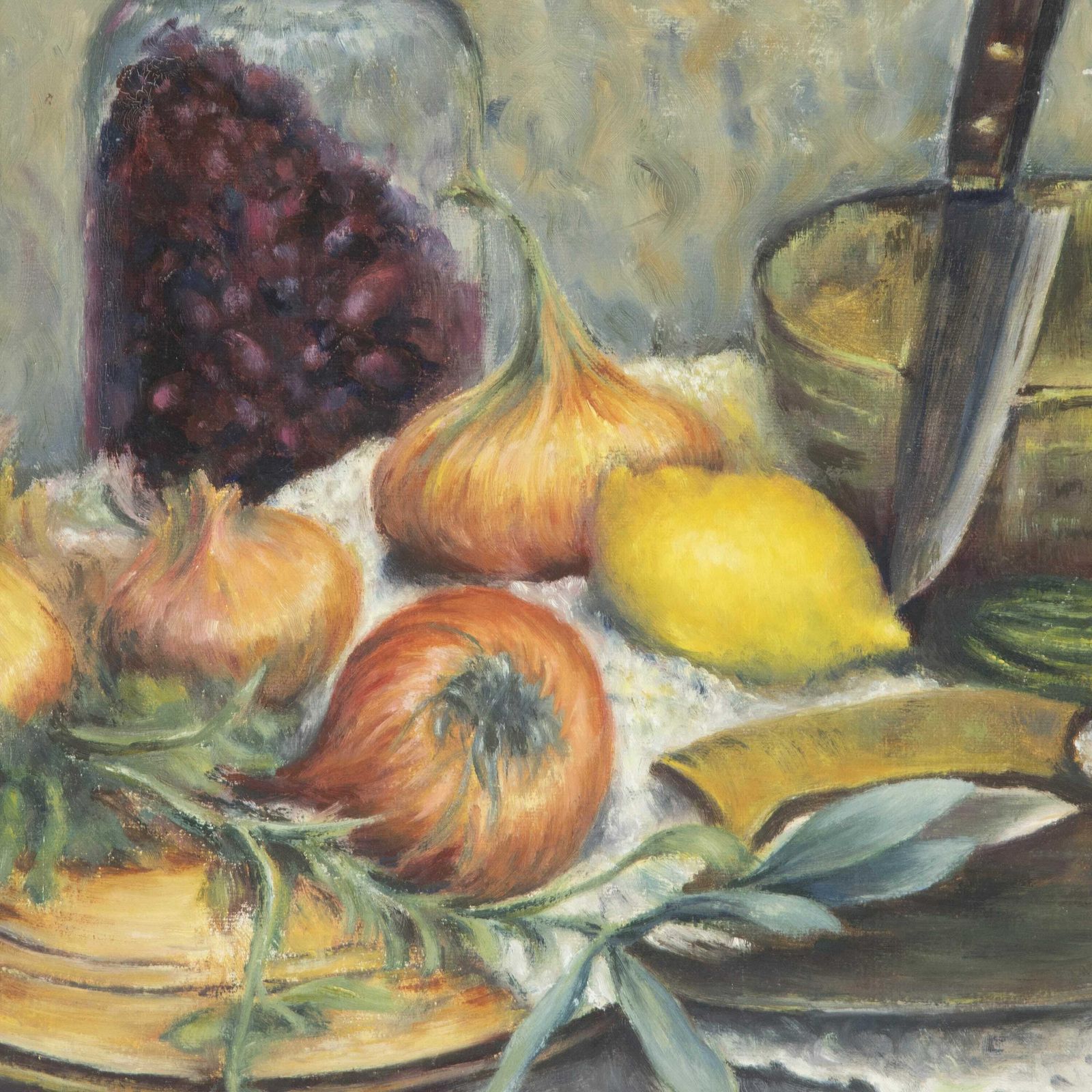20th Century Oil On Board Still Life Painting photo 90.0