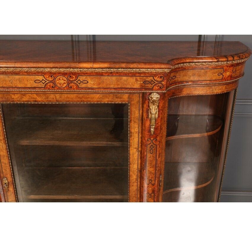 Impressive Burr Walnut Marquetry Inlaid Credenza Cabinet photo 3297.06