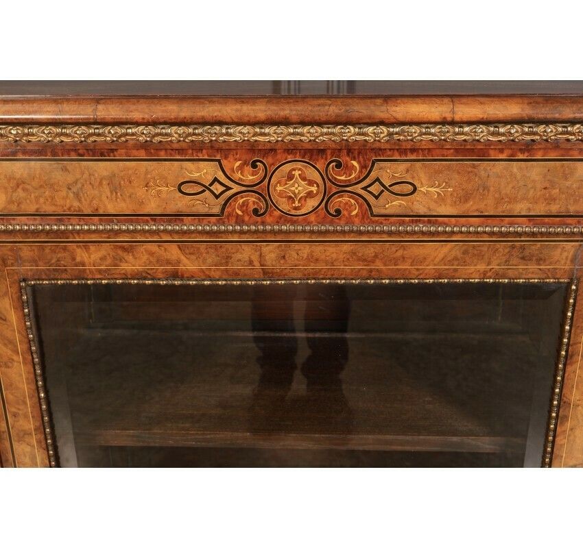 photo furniture Impressive Burr Walnut Marquetry Inlaid Credenza Cabinet