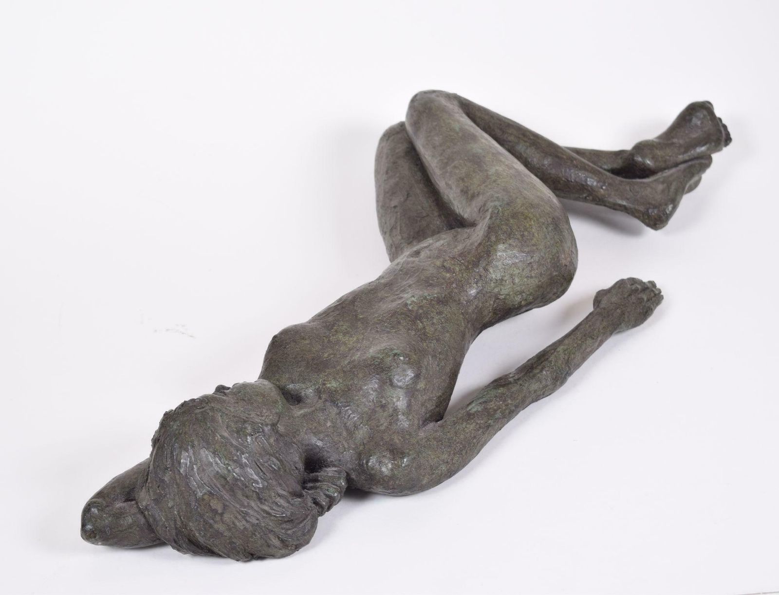 Unknown Reclining Nude Resin Bronze Sculpture Of A Girl photo 650.0