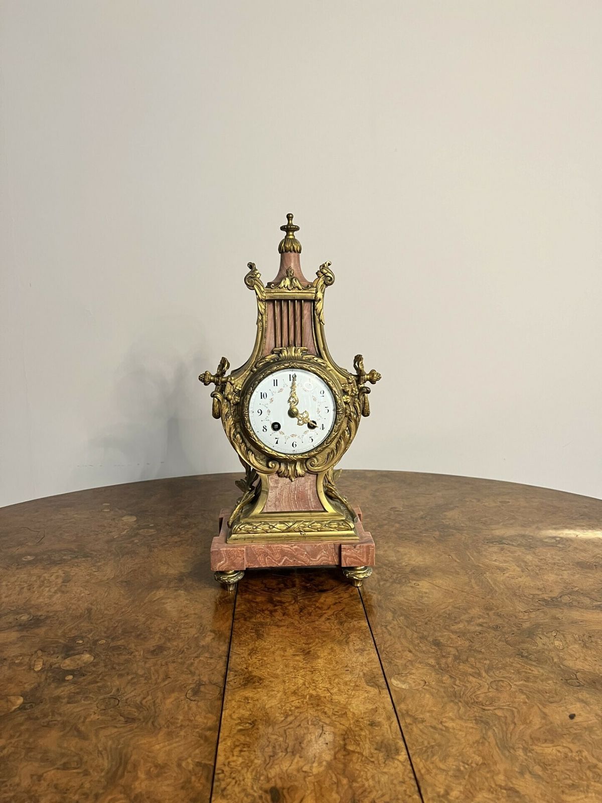 Unusual Antique Quality French Mantle Clock photo vintage