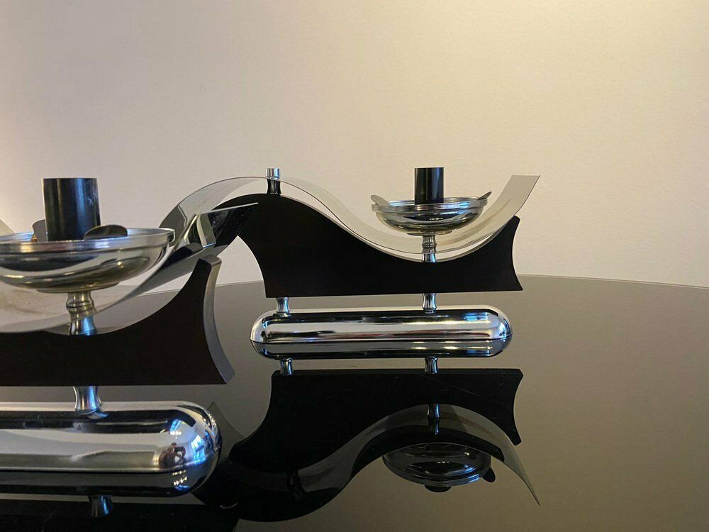 Metal And Blown Glass Wall Lamps, Italy, 1970s, Set Of 2 photo 677.0