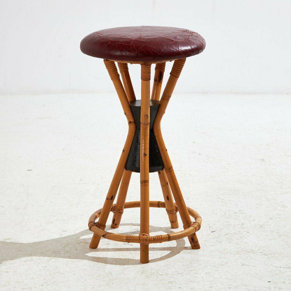 Bamboo Bar Stool, 1970s, Vintage