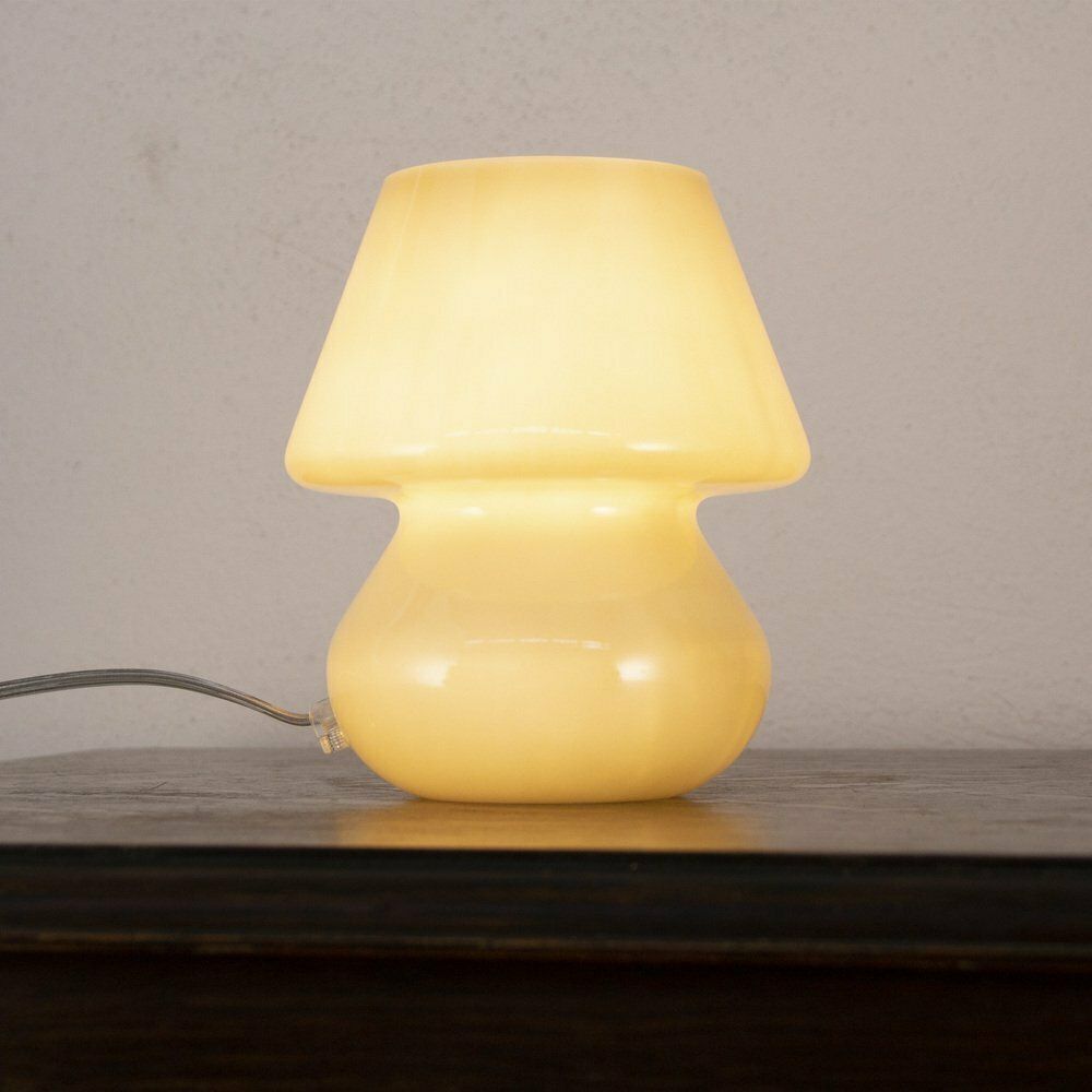 Italian Murano Glass Mushroom Lamps, 1990s, Set Of 2 photo vintage