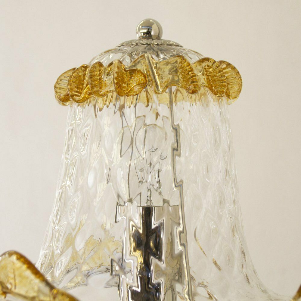 Italian Murano Glass Table Lamps, Early 21st Century, Set Of 2 photo vintage