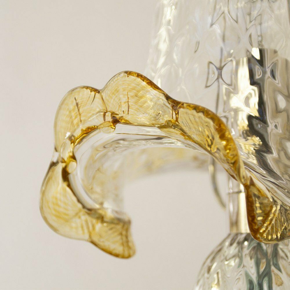 photo for sale Italian Murano Glass Table Lamps, Early 21st Century, Set Of 2
