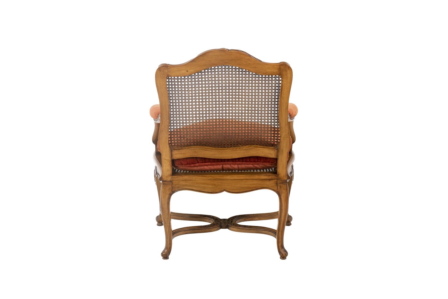 2800.0 Jean Mocqué, Paire De Fauteuils Canné De Style Régence, Xxe Siècle photo