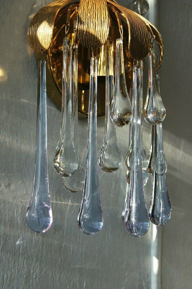 Crystal Wall Lights By Palme & Walter Palwa, 1960s, Set Of 2 photo vintage