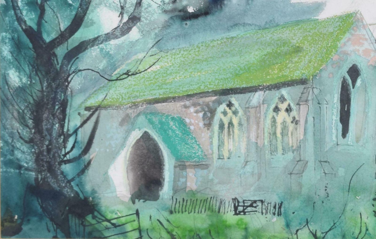 Newchurch, Romney Marsh Watercolour By John Piper photo Art