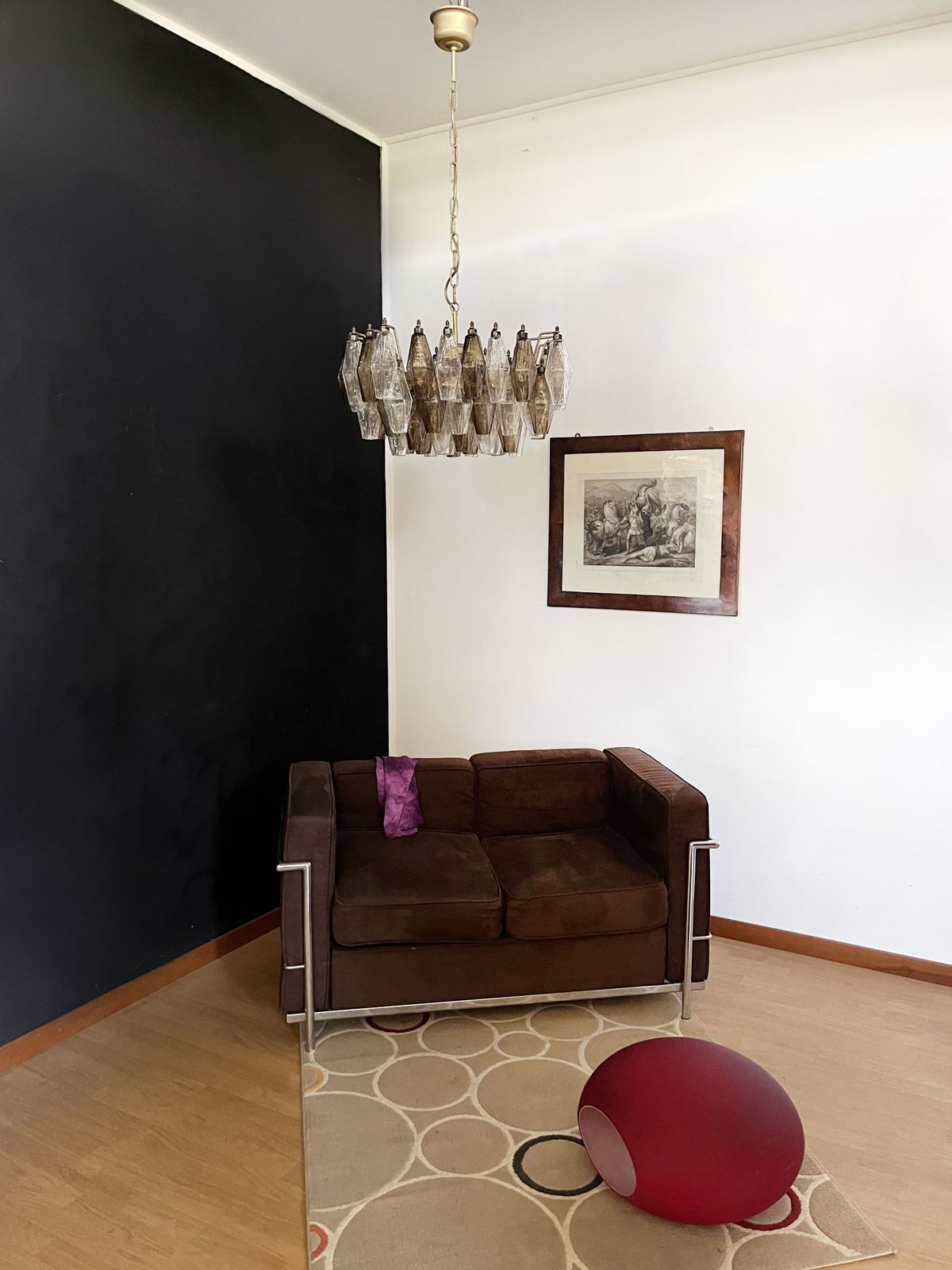Lighting Elegant Murano Poliedri Chandelier   Carlo Scarpa   Clear And Smoked Glasses photo