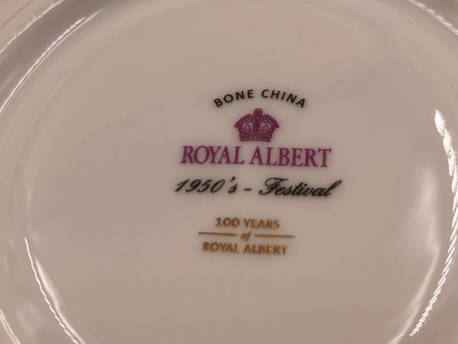 Royal Albert China 100 Years Festival Design Tea Cup, Saucer & Side Plate Trio Boxed. photo vintage