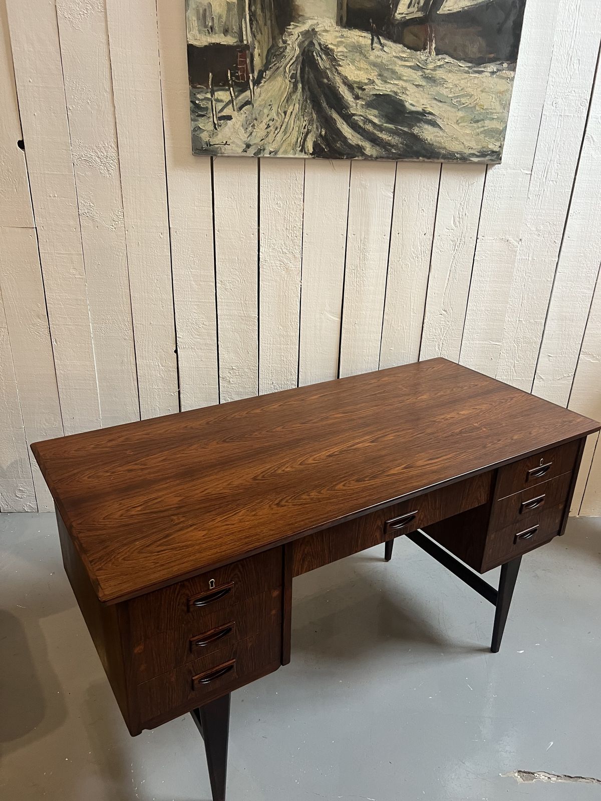 Danish Desk In Rosewood, 1960s photo for sale
