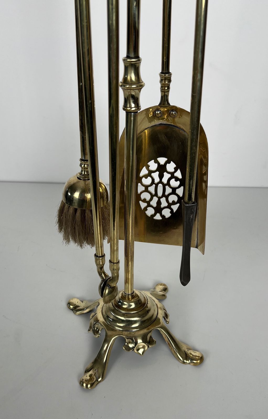 Neoclassical Style Brass Fire Kit photo 1350.0