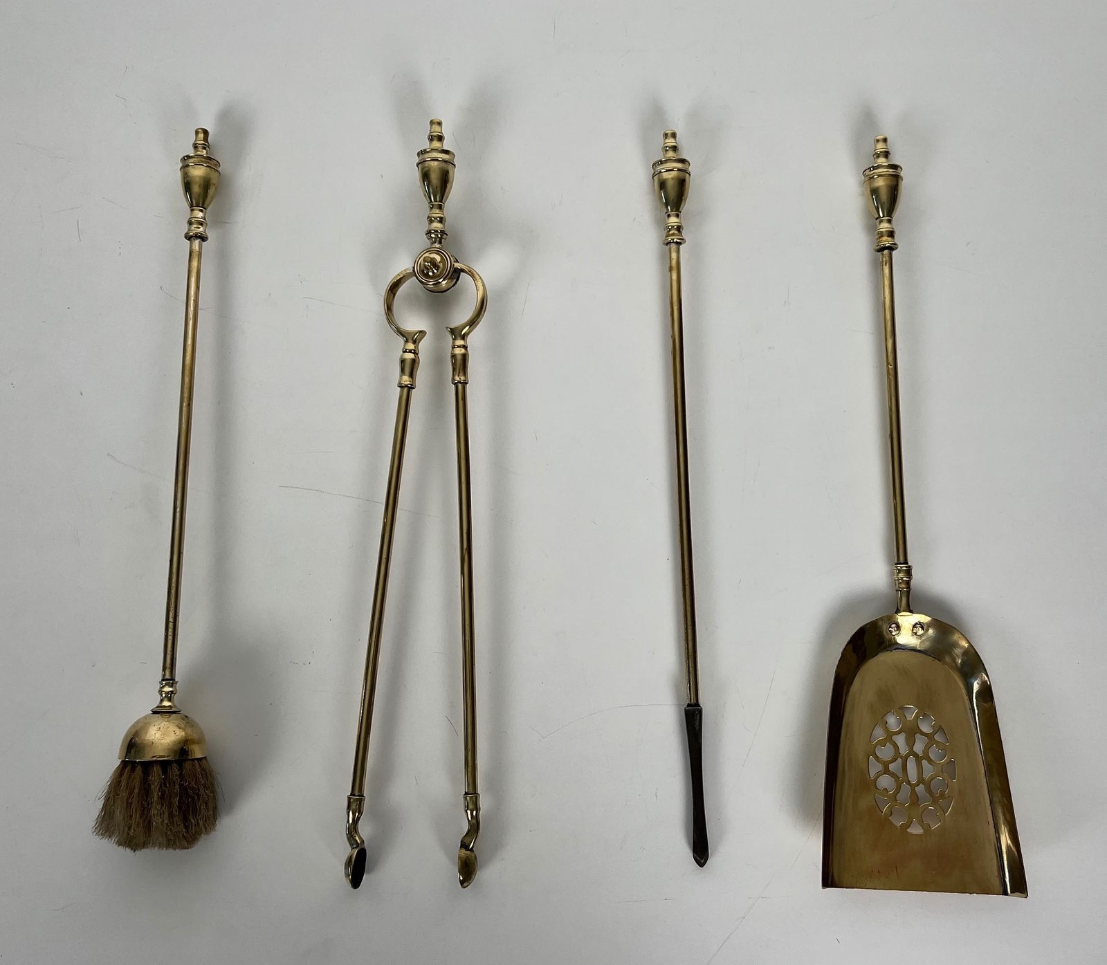 photo for sale Neoclassical Style Brass Fire Kit