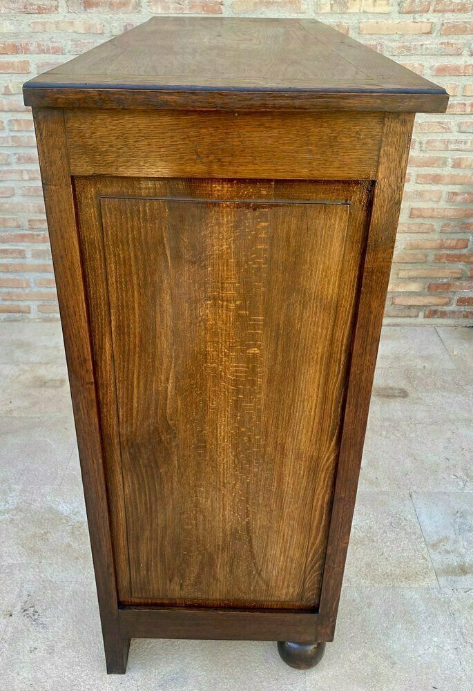 Furniture 19th Century French Walnut 2 Door Buffet With Round Legs photo