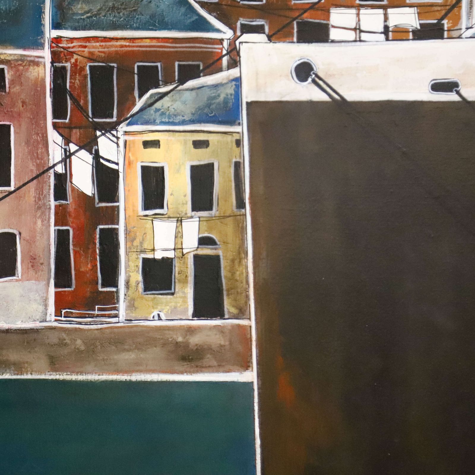 Large And Vibrant Acrylic Painting On Canvas By Stéphane Castelli photo furniture