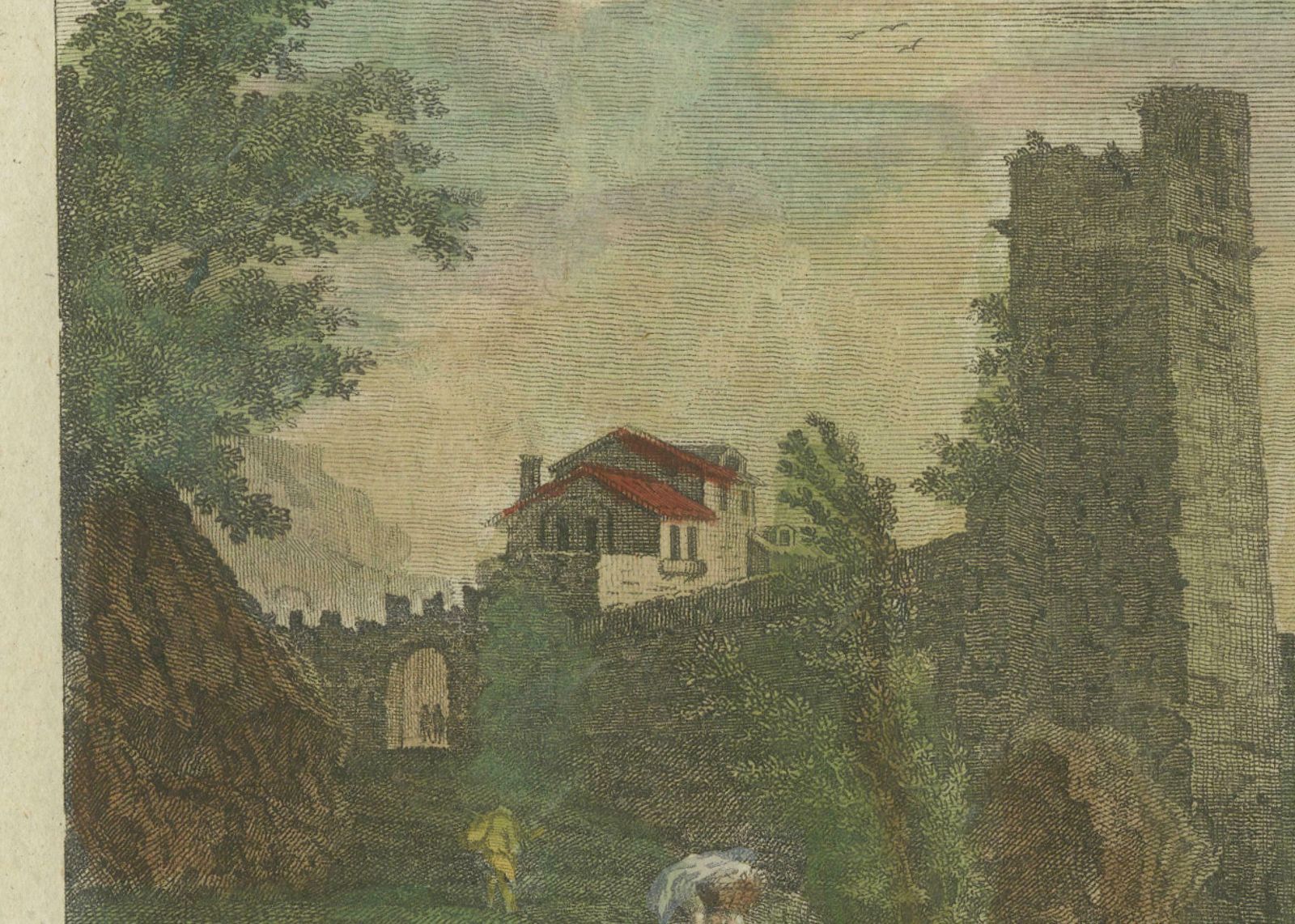 Original Engraving With A View Of Milan In Italy, 1782 photo for sale