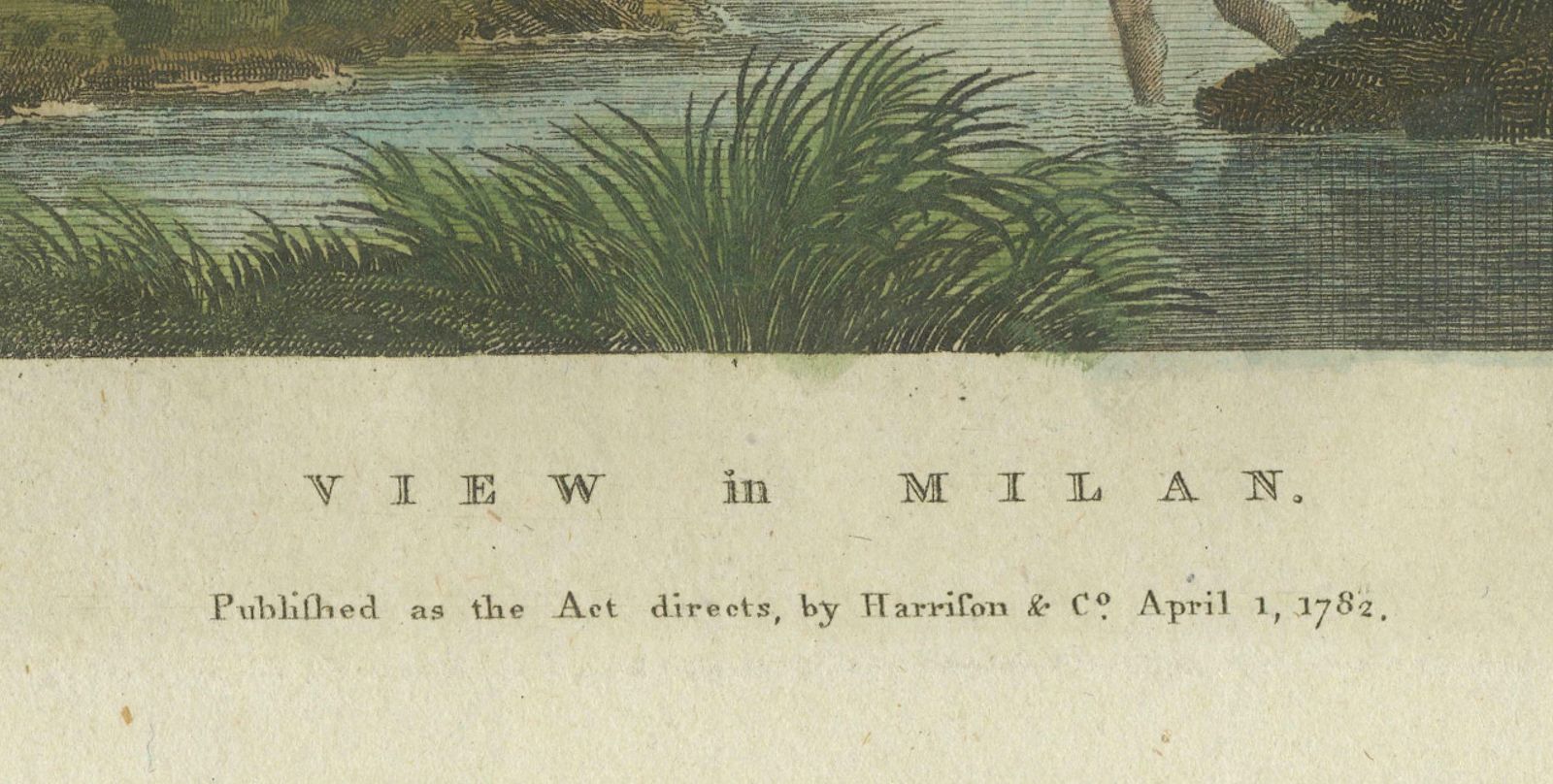Original Engraving With A View Of Milan In Italy, 1782 photo Art