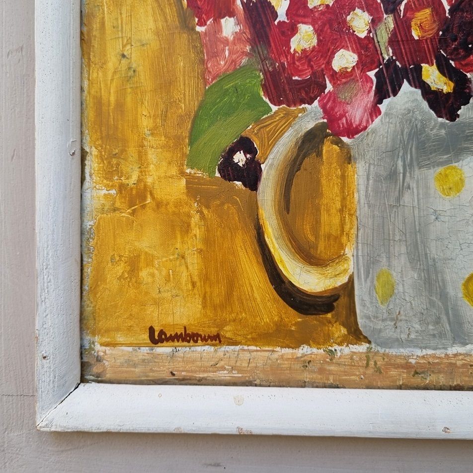 George Lambourn – Still Life, 1950s (Framed Oil Painting) photo for sale