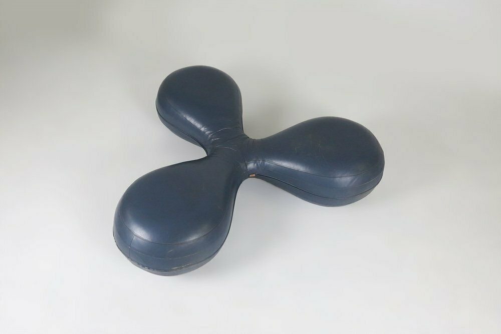 Leather Pouf By Lowie Vermeersch For Durlet, 1999 photo furniture