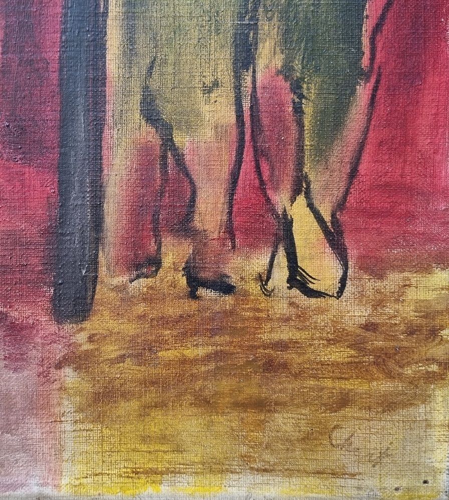 Modern British Art By Daphne Chart    The Woolpack Pub (Framed Oil Painting) photo for sale