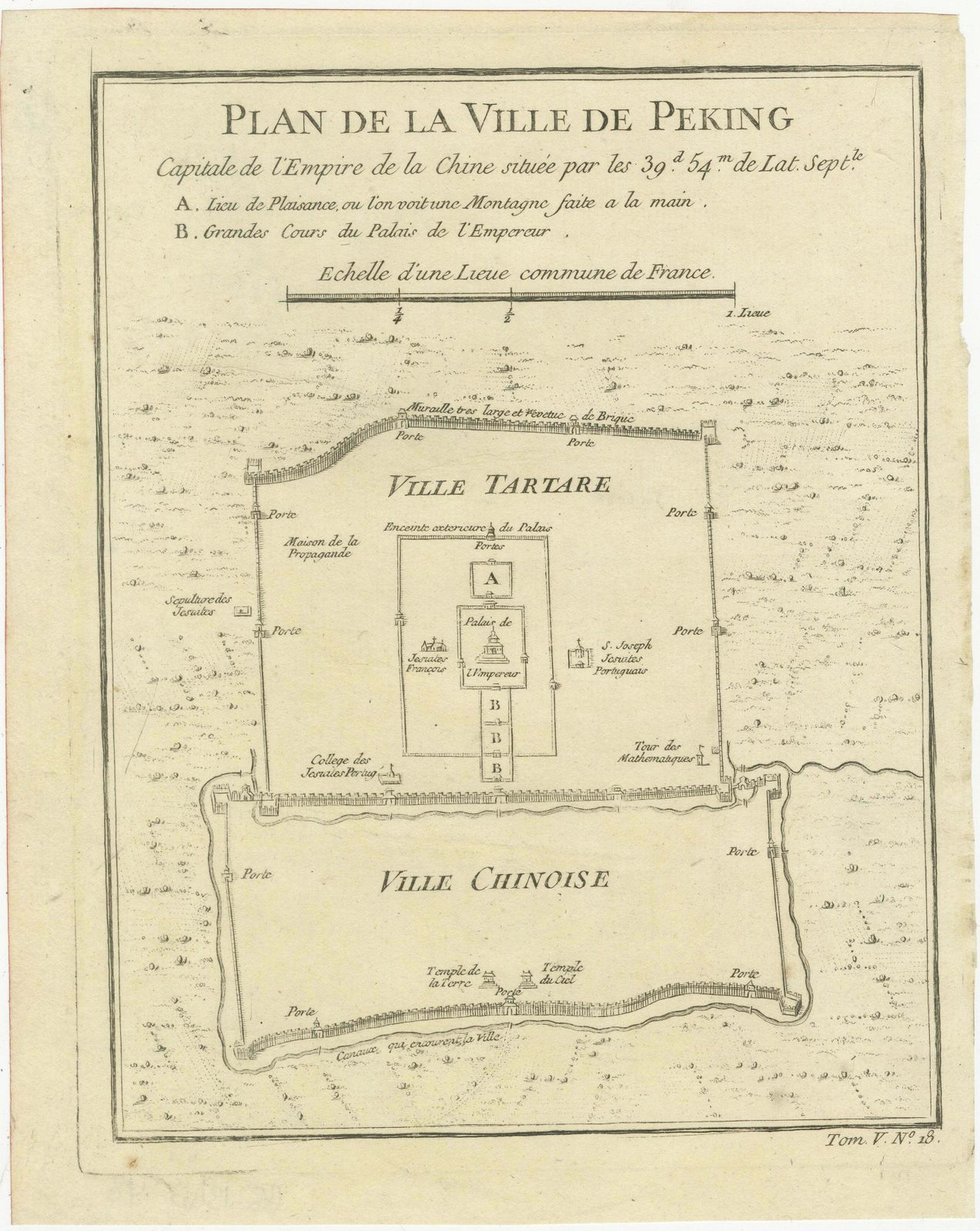 Map Of Beijing (Peking) With Tartar And Chinese Divisions And Jesuit Missions photo furniture