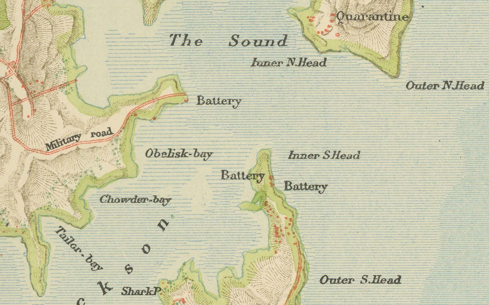 Antique Map Depicting Sydney And Surrounding Areas, Known As Port Jackson, C1889 photo vinterior
