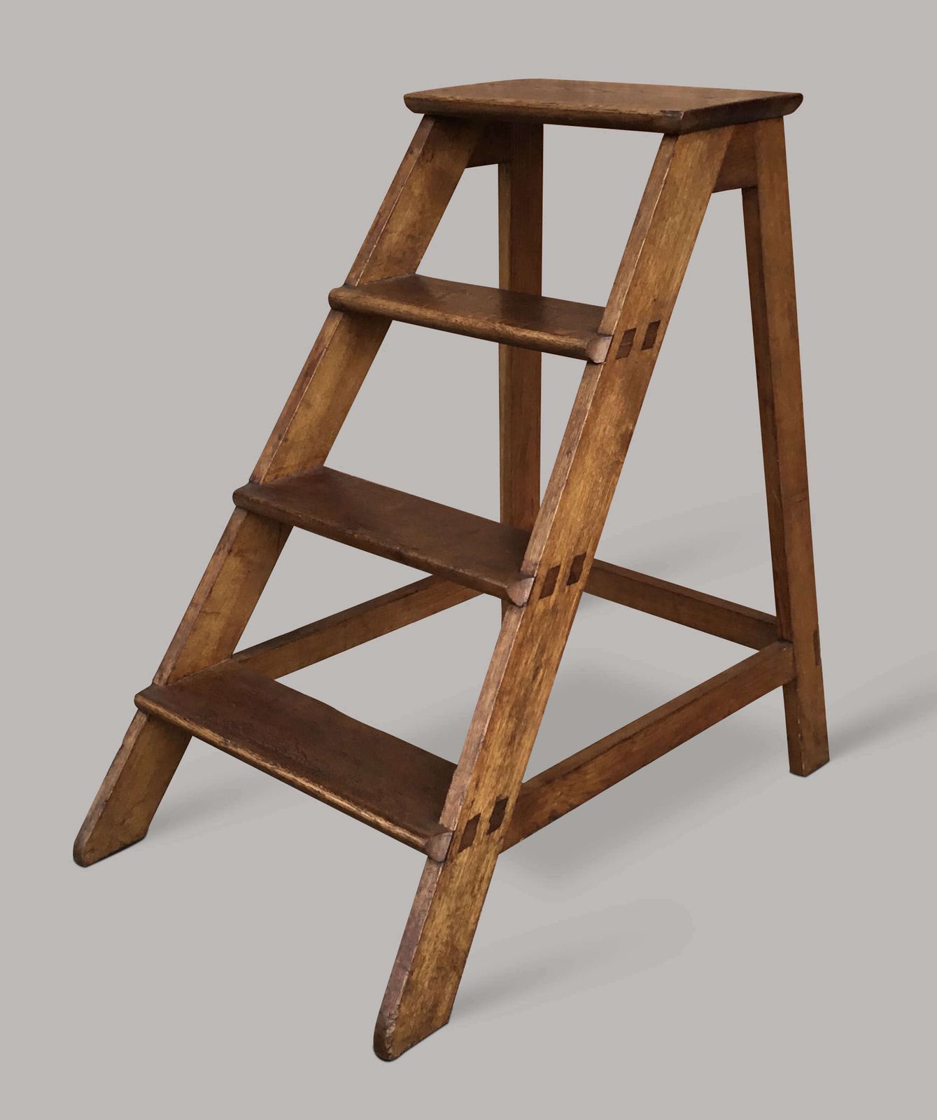Good C19th Set Of Oak Library Steps photo furniture
