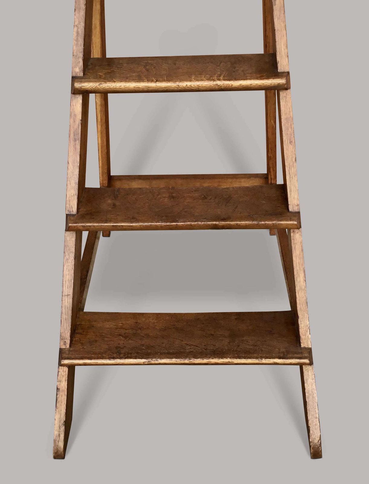 photo buy Good C19th Set Of Oak Library Steps