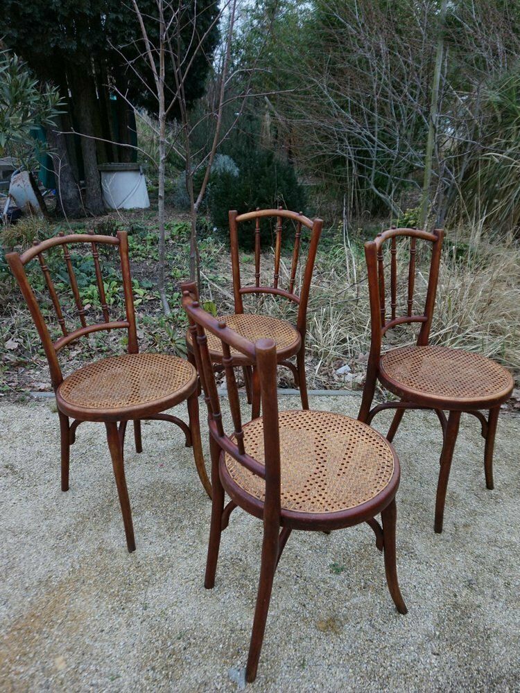 No. 66 Bistro Dining Chairs From Thonet, Vienna, Austria, 1910s, Set Of 4 photo furniture