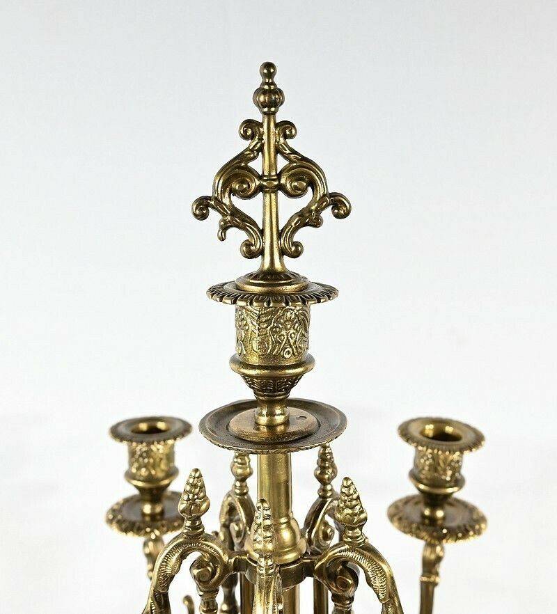 Pair Of Important Gilt Bronze Candelabra, Louis XIV Style – Early 19th Century photo Home Decor