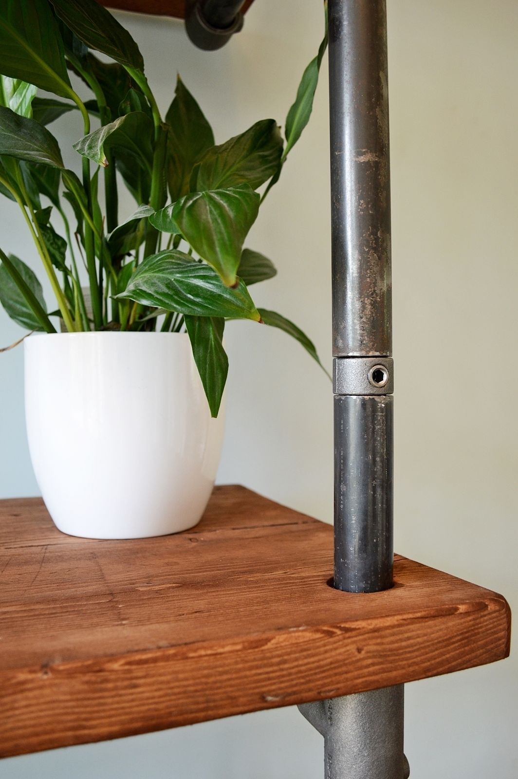 Mostra Industrial Pipework Shelving Unit, Reclaimed Wood, Steel, Vintage, Farmhouse, Country, Industrial, Handmade, Contemporary, Solid Wood photo 475.0