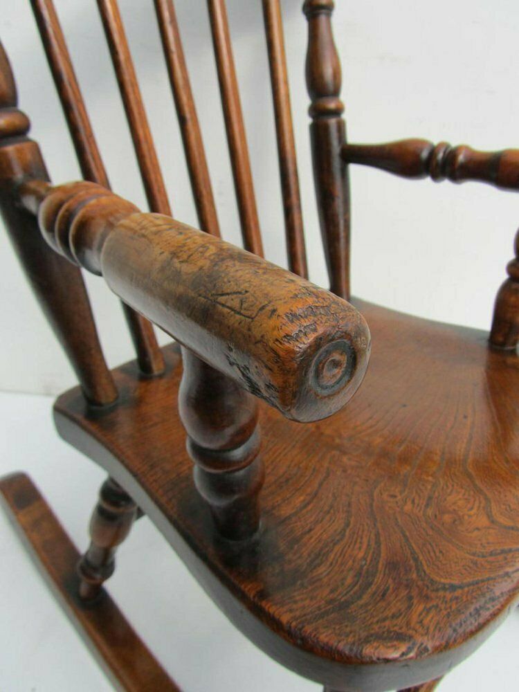 photo furniture Antique Windsor Children's Rocking Chair, 1850