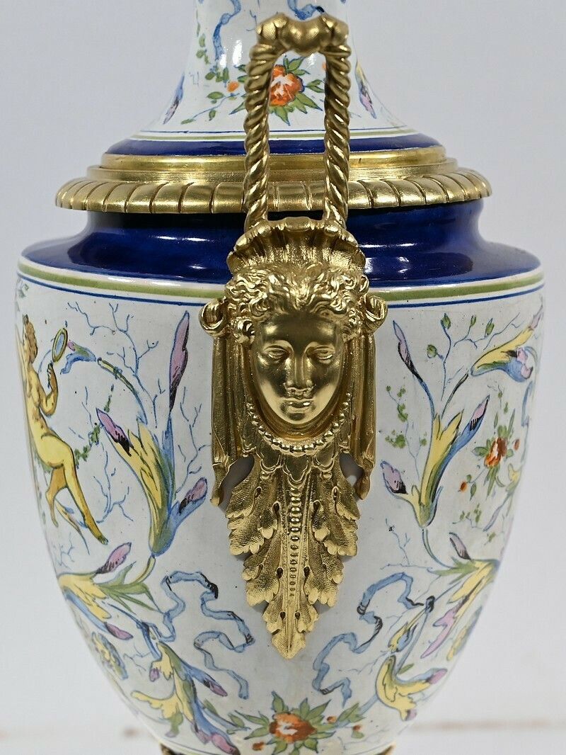 714.354838713 Earthenware Oil Lamp, Napoleon III Period – Mid 19th Century photo