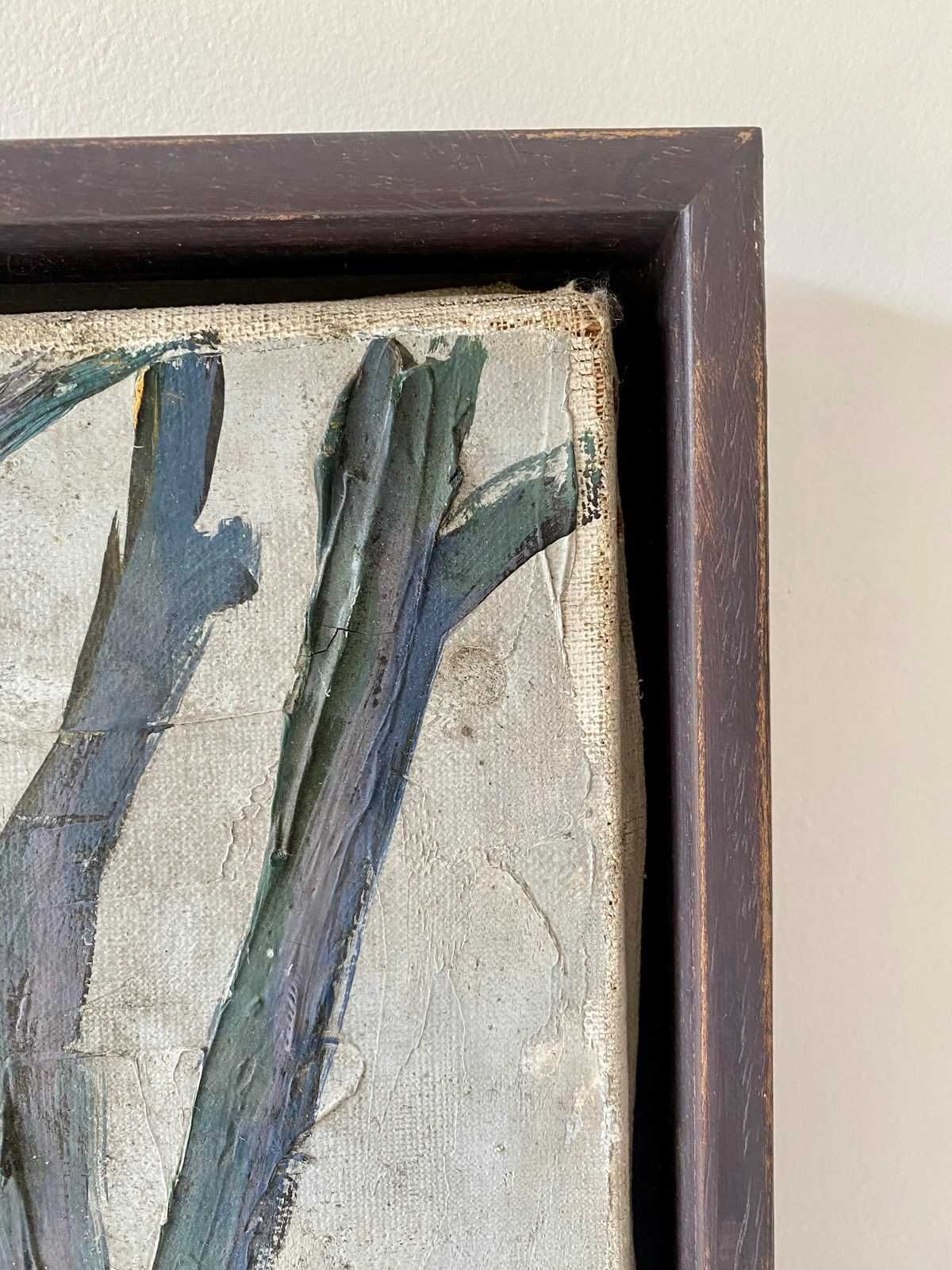 Antique Swedish Naive Oil Painting photo Art