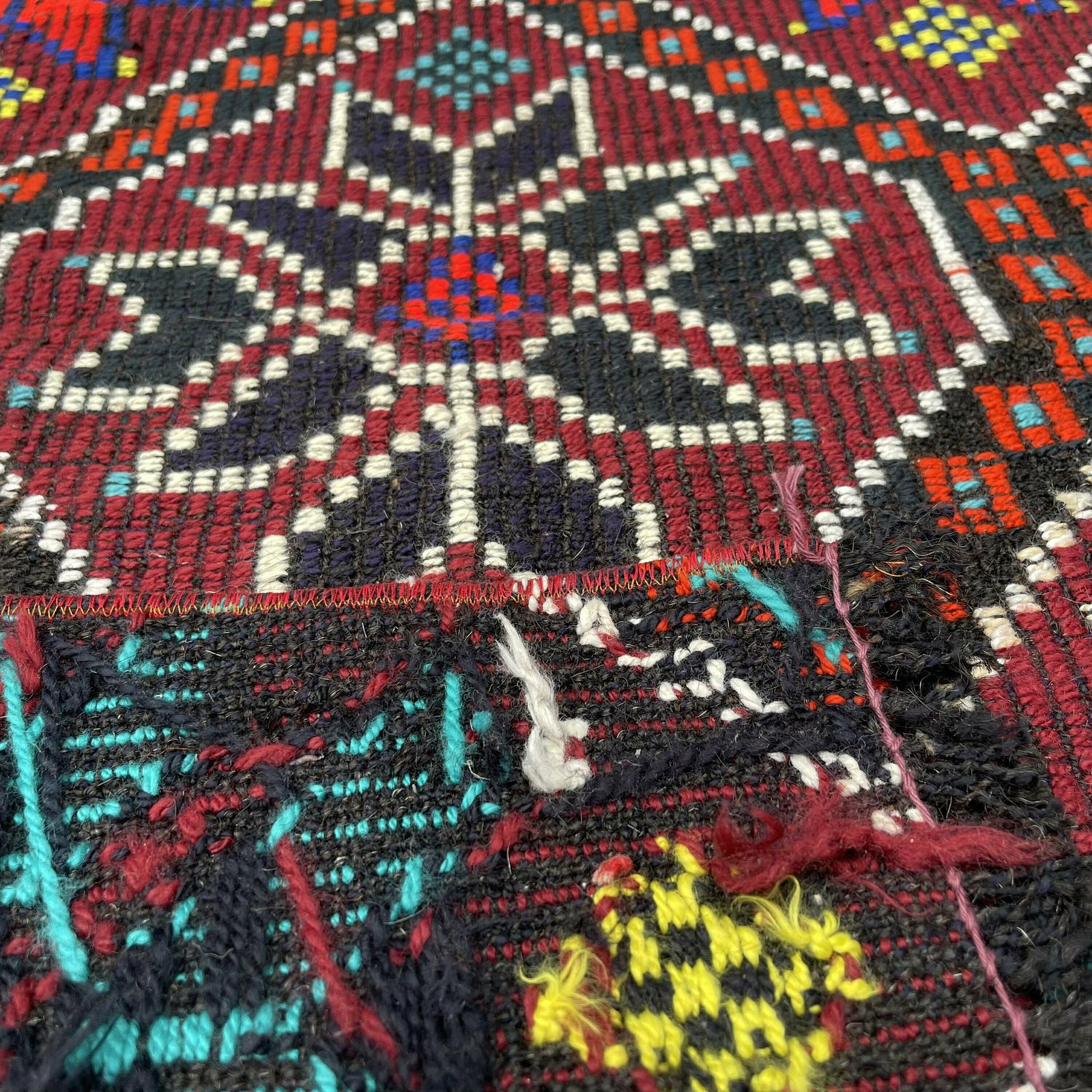 Traditional Turkish Mini Kilim Rug ,Vintage Anatolian Turkish Kelim photo for sale