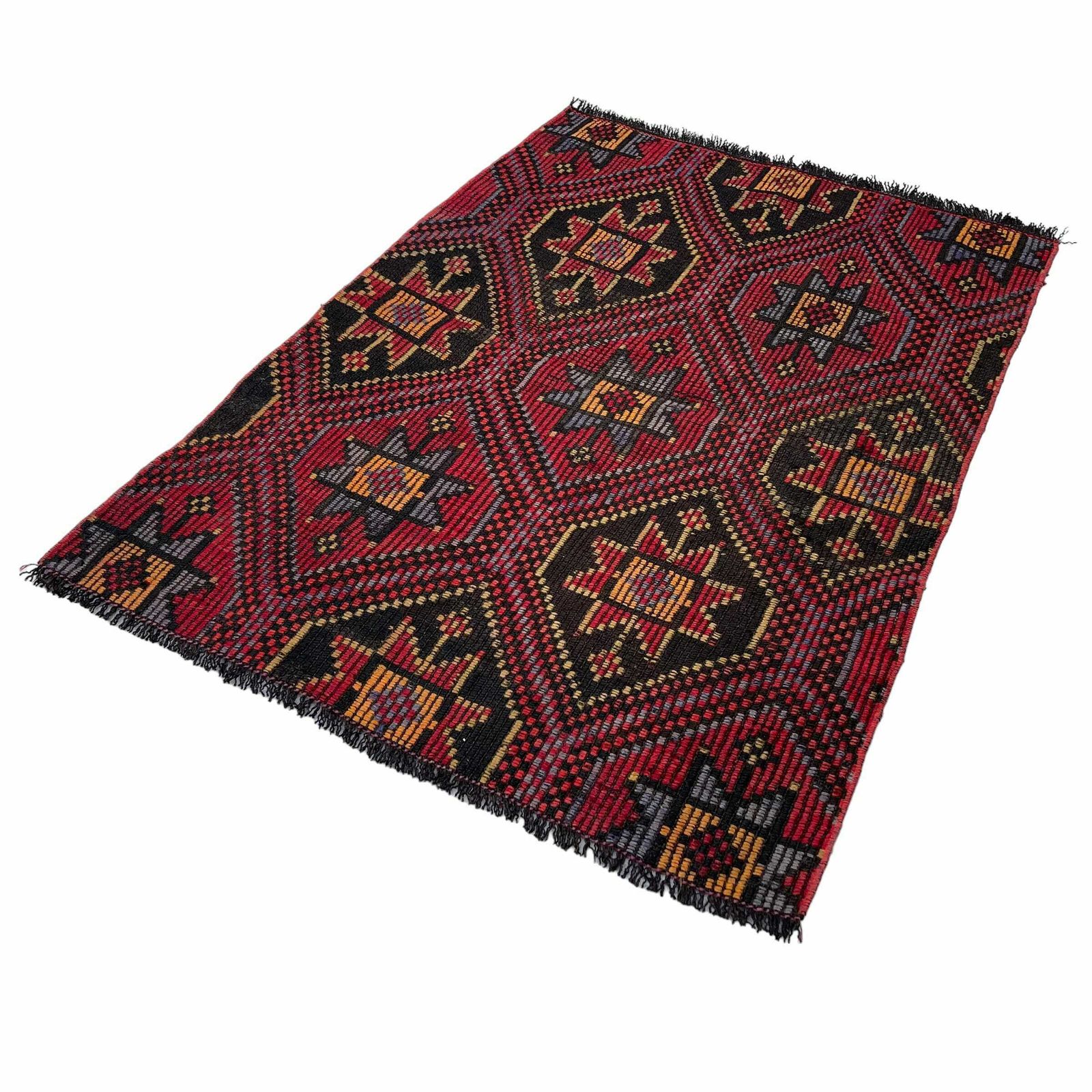 Traditional Turkish Mini Kilim Rug ,Vintage Anatolian Turkish Kelim photo 348.0