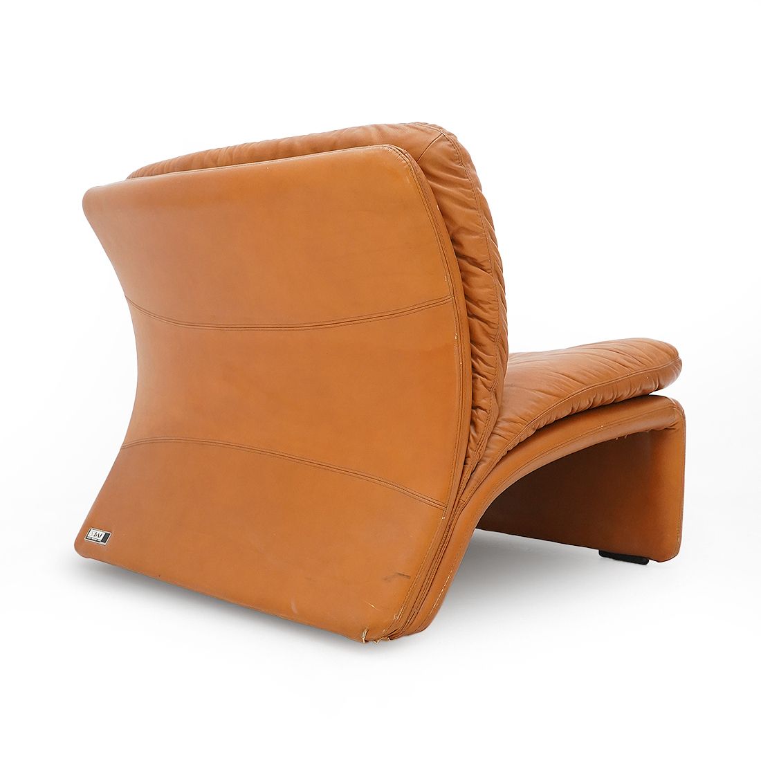 “Selene” Leather Armchairs By Adalberto Caraceni For B&T, 1970s photo vinterior