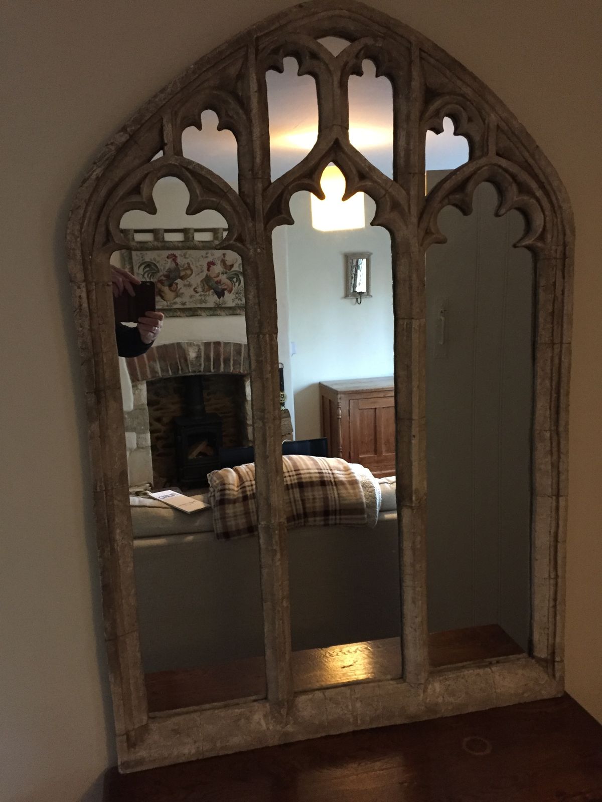 Large Gothic Style Over Mantle Mirror photo vinterior