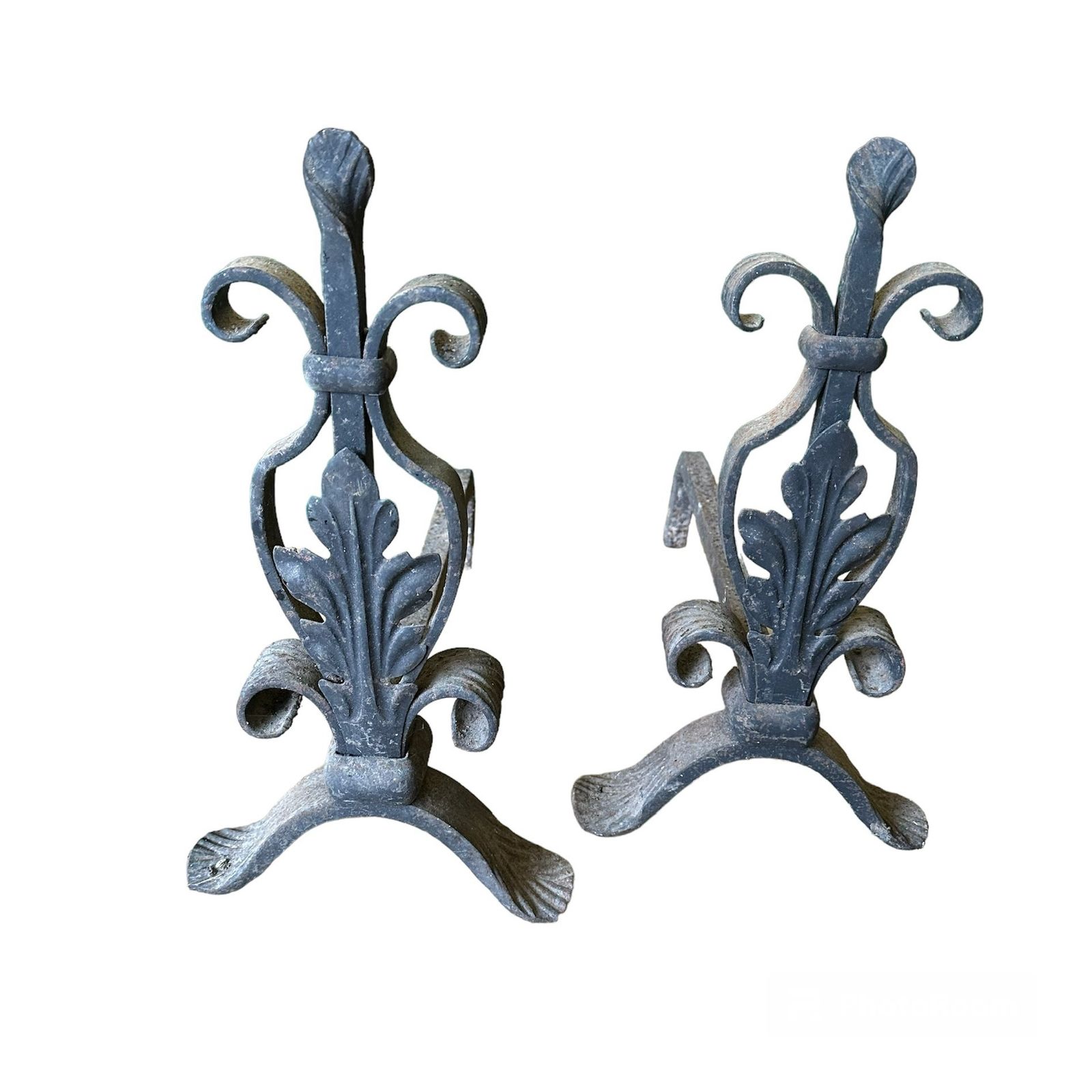 Antique Cast Iron Victorian Fire Dogs photo furniture